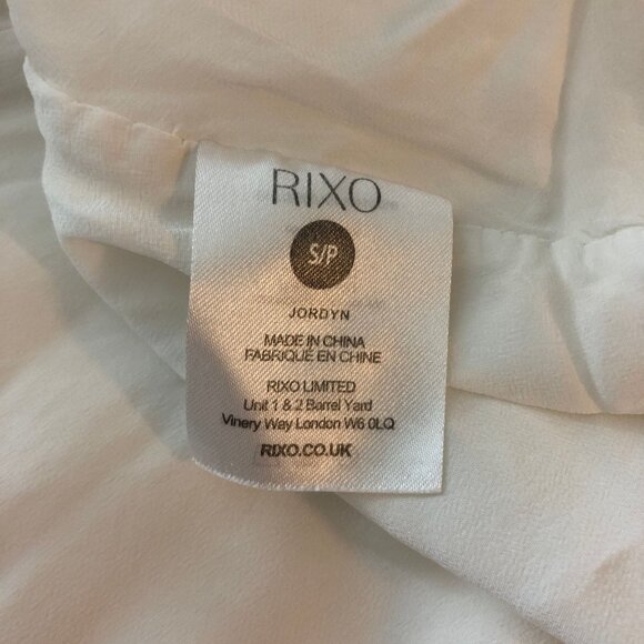 Rixo Jordyn Halter Gown White Low Back Viscose Size S - Picture 8 of 9